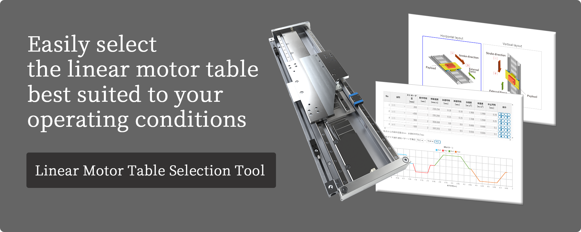 Linear Motor Table Selection Tool